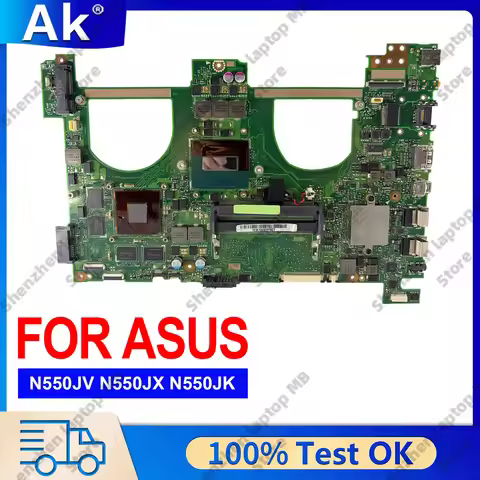 N550JV Laptop Motherboard For ASUS ROG G550J N550J N550JV N550JX N550JK Notebook Mainboard With i3 i