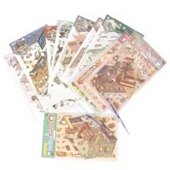 12Pcs 3D House Stickers PET 3D Scene Stickers Free Fusion 3D Miniature Scene Stickers Matching DIY 3