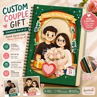 1st Anniversary - CUSTOM 3D Pop Up Illustration Frame