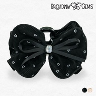 BROADWAY GEMS Hairclamp Plastic Ribbon with Flower Stamped Design