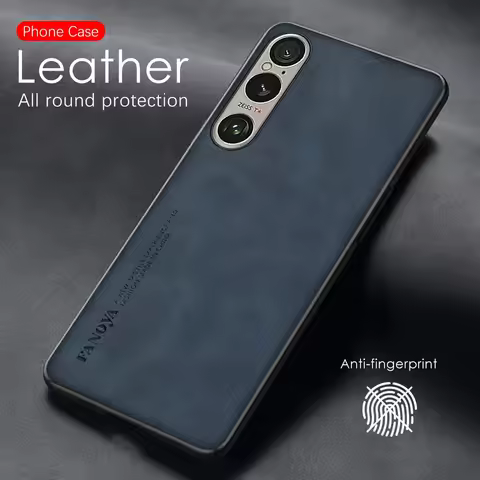 Xperia1vi Case Sheepskin Leather Back Cover For Sony Xperia 1 VI 5G TPU Soft Bumper Shockproof Coque