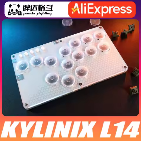 Panda Fighting Hitbox L14 Game Keyboard Portable Street Bully6 Ps5 Joystick Small Keyboard 14 Key Gh