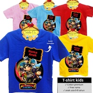 Boys T-Shirt Custom Name Combed 30s/Baby Jumpsuit Boboiboy Galaxy 0-10 Years