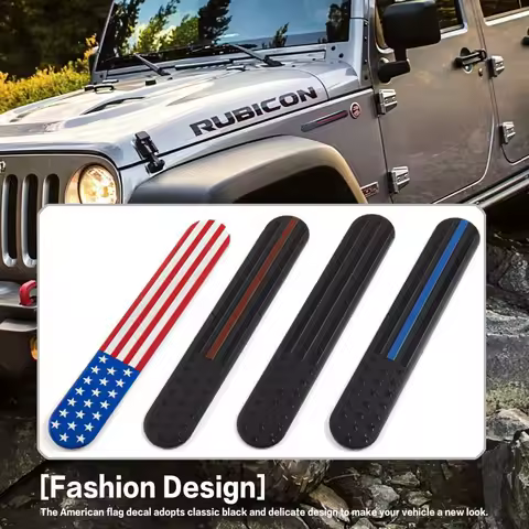 Metal Aluminum US Flag Car Emblem Sticker 3D American Flag Badge Decal Car Side Fender Rear Trunk Ex