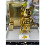 [In Stock] BE@RBRICK x BAIT Fine Gold 999.9 400%+100% set gold bar Goldbar bearbrick