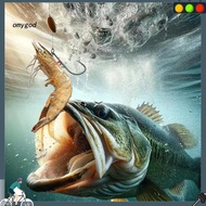 OMG Durable Fishing Hook Catfish Fishing Hook 10pcs Live Shrimp Fixing Hook Heavy Duty Carbon Steel 