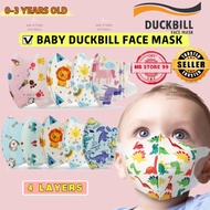 Cartoon MASK 50pcs DUCKBILL ALKINDO 4ply Face Mask BABY SIZE 0-3 YEARS OLD earloop 婴儿口罩小孩子3D立体口罩
