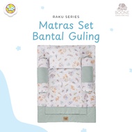 Baby joy Baby Mattress Set Pillow Bolster Blanket Little Raku Series