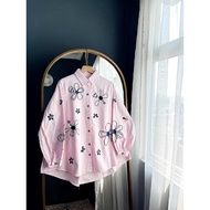 KEMEJA Hello Bestie - Leanne Shirt - Shirt Long Sleeve Denim EmbroideredWanita