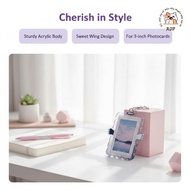 [ADP] Cute Kpop Photocard Holder Clear Acrylic Angel Wing Star Keychain Anti-Scratch Photo Sleeve fo