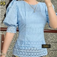 KATUN SR BANGKOK COTTON BLOUSE LATEST PREMIUM HOLE TOP WOMEN'S SEMI-KEBAYA CLOTHES