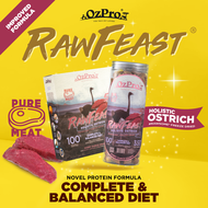 OzPro RawFeast - Signature Holistic Ostrich - PURE MEAT FORMULA (Freeze Dried Premium Raw Meat for C