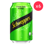 玉泉 - Schweppes Cream Soda (Zero) ( 6 x 330ml ) #08412303 玉泉忌廉梳打(零系)