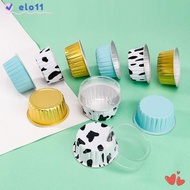 ELO 10PCS Pudding Cake Mold Air Fryer Small Baking Cake Tool Tinfoil Box