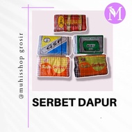 Serbet Dapur Kotak Putih 1 Lusin murah /kain Lap Piring