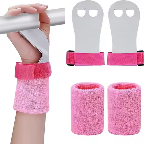 Gymnastics Grips Girls Youth Kids Gymnastics Hand Grips Wristbands Sets for Palm and Wrist Protectio