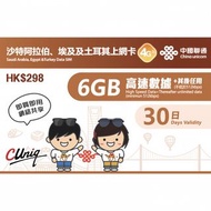 沙特阿拉伯 埃及及土耳其30日上網卡 (6GB-10GB)沙特阿拉伯數據 埃及上網卡 土耳其流量卡 土耳其電話卡 沙特阿拉伯網卡 埃及手機卡