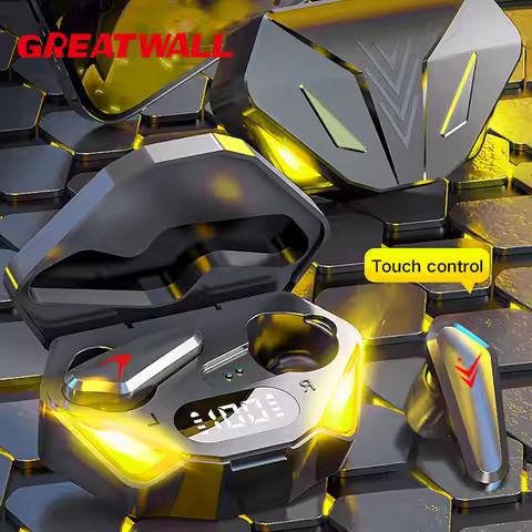 New Tws Wireless Bluetooth Earphones Gaming Earbuds Colored LED Gaming Lights Charging box Headsets 