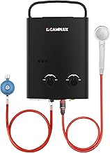 Camplux AY132B-DE Tankless Instantaneous Water Heater 50 mbar, 5 Litre LPG with Carry Handle, 10 kW 