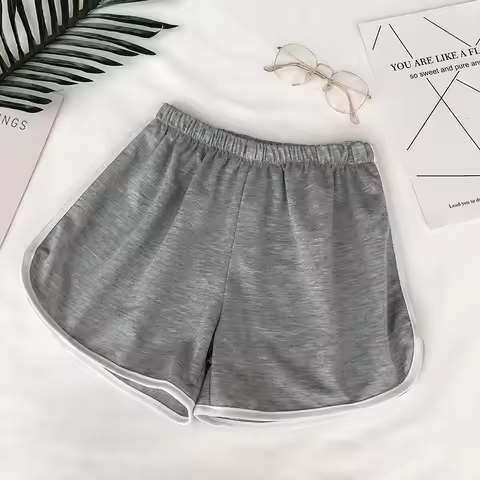 2025 Simple Women Casual Shorts Patchwork Body Fitness Workout Summer Shorts Female Elastic Skinny S