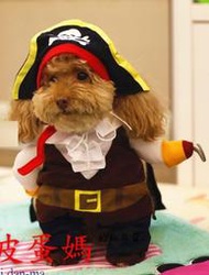 【皮蛋媽的私房貨】CLO0450變裝海盜服-虎克船長-海盜變身裝~狗衣服貓衣服寵物造型服裝-海盜裝寵物變身裝貓狗搞怪XL