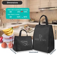 WaterProof With Side Pockets Lunch Box Bag Tote Bento Bag Beg Bekas Makanan Poket Botol