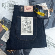 Red Tornado 18oz Loose Fit Men's Jeans Selvage Denim Straight-Leg Trousers Raw