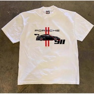 PORSCHE Racing Style Short Sleeve, 911, GT3, 718, Outdoor Sports Cotton Round Neck T-Shirt