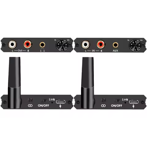 5.8G RCA Audio Transmitter and Receiver With 3.5mm R/L RCA Wireless Audio Adapter For DVD TV Compute