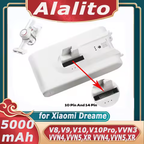 for Dreame V8 V9 V10 V9P V9B Dreame Vacuum Cleaner Battery 25.2V 5000mAh VVN3 VVN4 Cordless Dust Cat