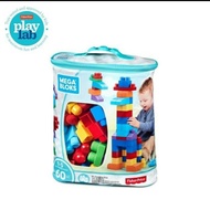 Mega Bloks First Builders BIG Building Bag (60 pcs) - Educational Building Blocks for Toddlers