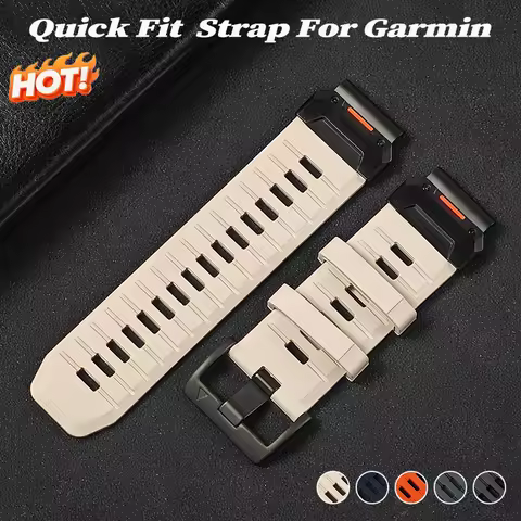 Quick Fit Fluororubber Strap For Garmin Fenix 8 7X 7Pro Epix Pro Gen2 47 51mm for Garmin Pro 5XPlus 