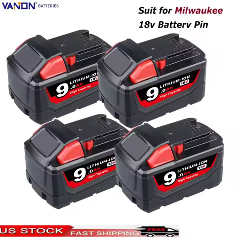 VANON 1/2/4Pcs 9.0Ah Battery Replace for Milwauk ee 18V M18 48-11-1815 48-11-1850 2604-22 48-11-1840