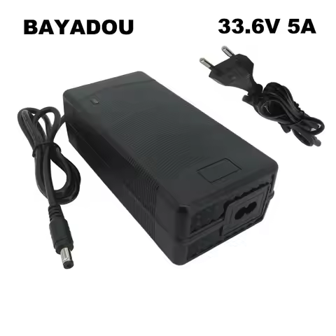 33.6V 5A 3A Lithium Battery Charger 28.8V 5A 29.6V 8S Li ion 20AH 30AH Batterie Fast Charger DC Conn