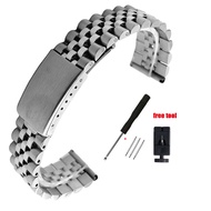5 bead stainless steel watch band 18mm 20mm 22mm Metal Bracelet for Rolex Jubilee flat Universal Str