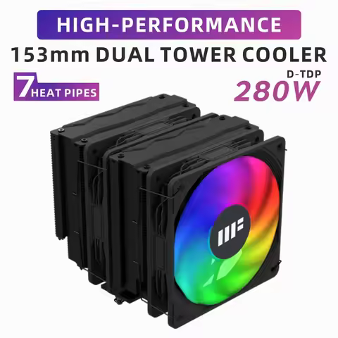 Metalfish DH1500 CPU Air Cooler 7 Heat Pipe PWM 12cm Fan 153mm height TDP 280W For 1851/1700/1200/11