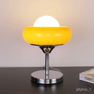 MedievalvintageEgg Tart Table Lamp Bauhaus Style Study and Bedroom Bedside Lamp Nostalgic Retro Floor Lamps