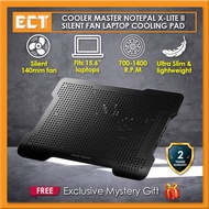 Cooler Master NotePal X-Lite II Silent 140mm Fan Ultra Slim 15.6" Laptop Cooling Pad with 2 USB Hubs (R9-NBC-XL2K-GP)