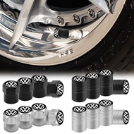 4pcs Aluminum Alloy Car Tire Caps 3D Badge Car Valve Protect Cap for VW Volkswagen Jetta MK5 Golf Passat 3B7 601 171