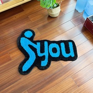 Blue You Interesting Tufted Rug Home Decor Teen Bedroom Hand Tufted Adult Doormat Youth Carpet Bathr