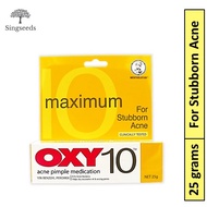 Mentholatum OXY 10 Max Acne Pimple Cream Medication 10% Benzoyl Peroxide 25Grams