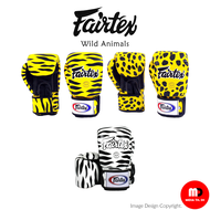 นวมชกมวย Fairtex BGV1 "Wild Animal" Boxing Gloves Muay Thai : Leopard and Tiger Patterns and Zebra Genuine Leather (หนังแท้)