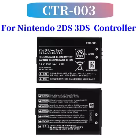 1300mAh CTR-003 For Nintendo 2DS 3DS NEW 2DS XL Battery CTR-003 For Nintendo 3DS N3DS Gamepad Contro