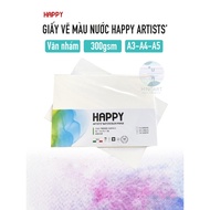 A set of 10 sheets of Happy 300gsm watercolor paper, size A5/A4/A3