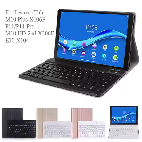 Stand Case Wireless Bluetooth Keyboard for Lenovo Tab M10 HD X306F FHD Plus TB-X606F X606X 10.3" P11