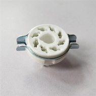 1Pcs Cceramic Tube Socket Large Seat Tube Socket 8 pin GZC8-1 tube holder Silver foot for KT88 EL34 