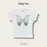 AHOLICBKK | เสื้อทรง BABY TEE BUTTERFLY