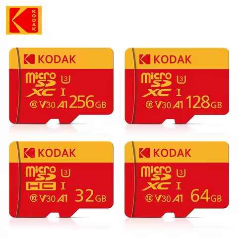 Original KODAK 32GB 64GB 128GB 256GB Memory Card 64GB U3 4K Micro TF SD Card 64G SDHC Mini microsd U
