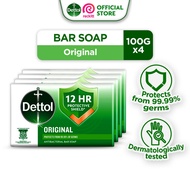 Dettol Original Body Bar Soap 100G (Bundle of 4)