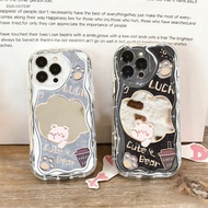 For OPPO A5 Pro A3X A60 A18 A17 A16 A15 A5s A38 A78 A58 A3s A31 Bear Mirror Case